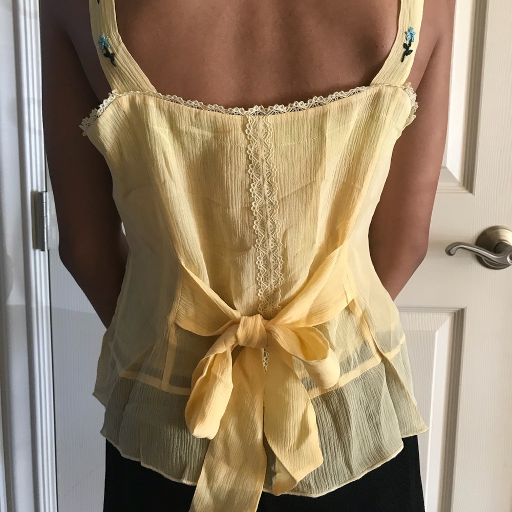 Yellow Button Up Top - Picture 2 of 4